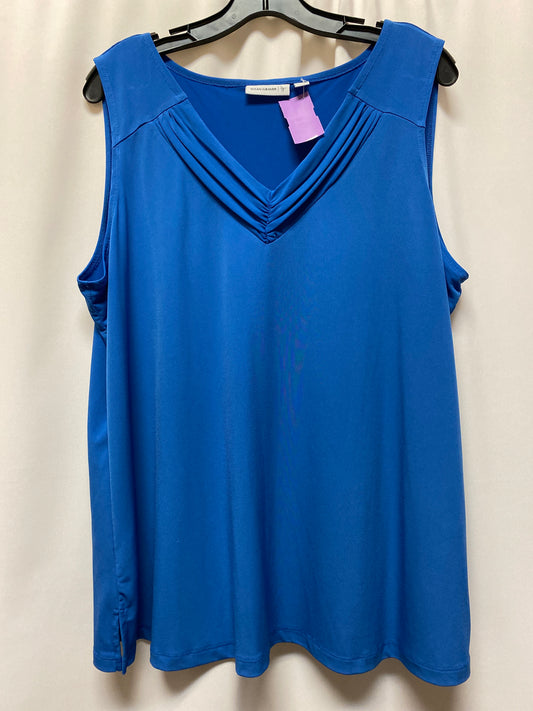 Blue Top Sleeveless Susan Graver, Size 1x