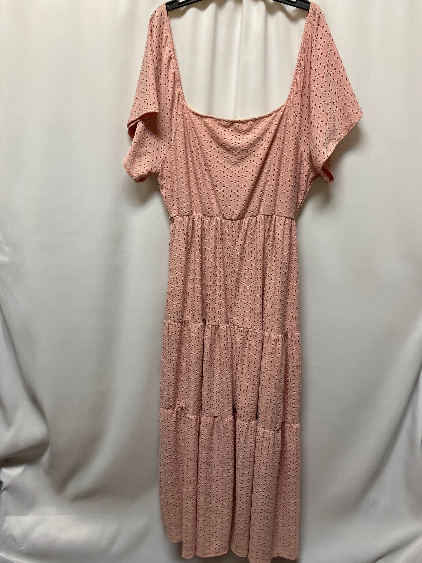 Pink Dress Casual Maxi Haptics, Size 3x