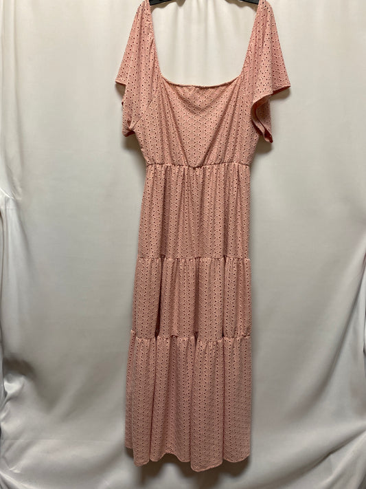 Pink Dress Casual Maxi Haptics, Size 3x