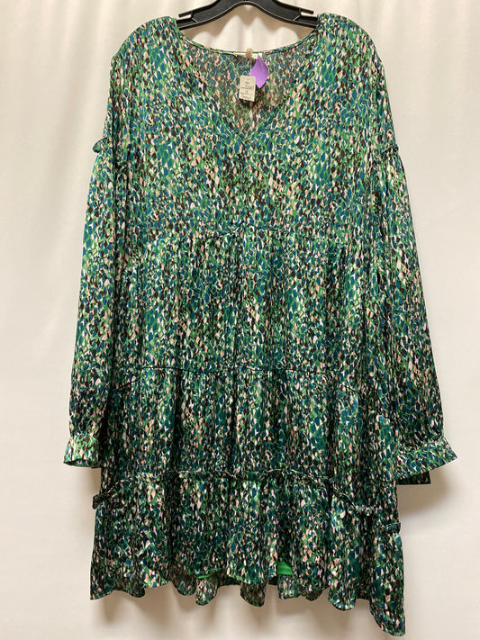 Green Dress Casual Midi Easel, Size 1x