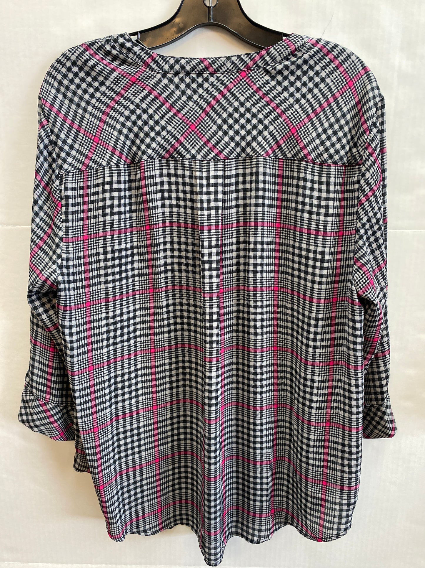 Grey & Pink Top 3/4 Sleeve Torrid, Size 1x