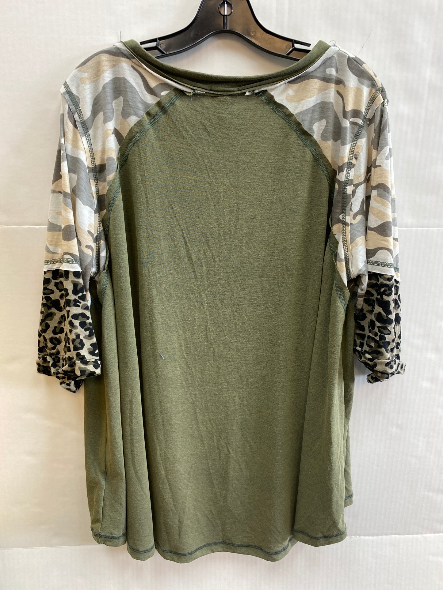 Green Top Short Sleeve Pol, Size L