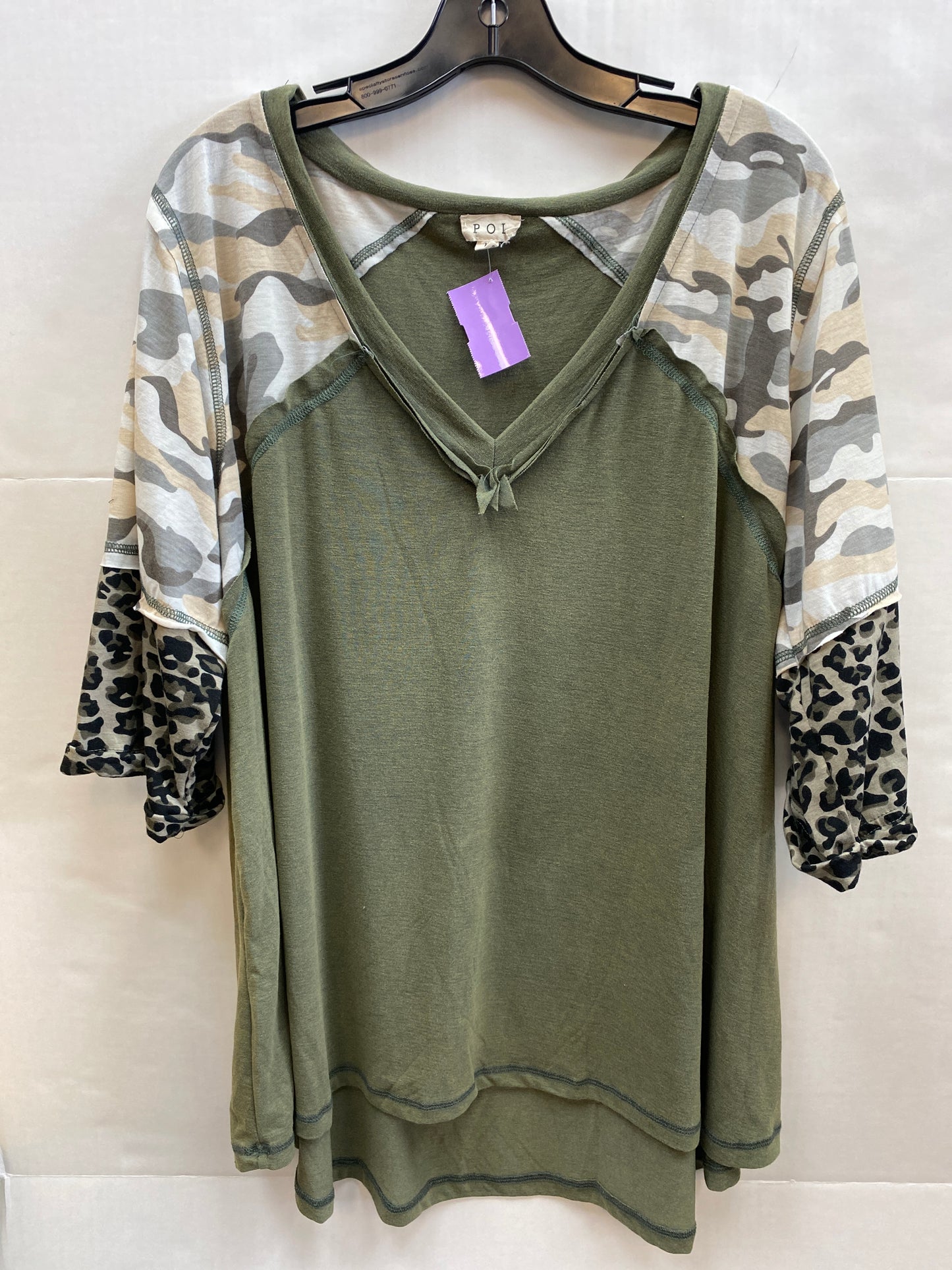 Green Top Short Sleeve Pol, Size L