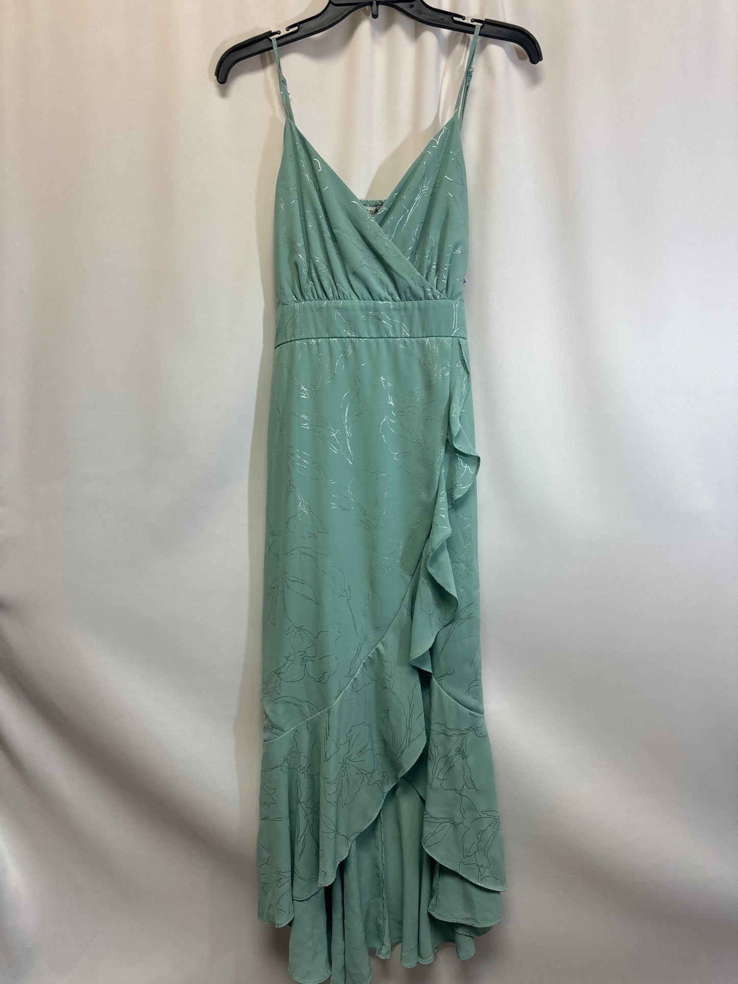 Teal Dress Casual Maxi Clothes Mentor, Size L