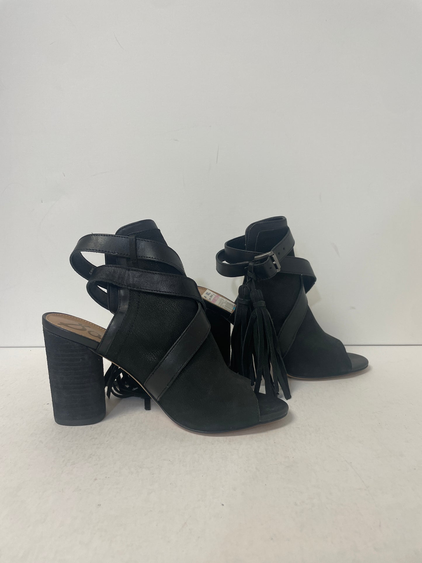 Black Sandals Heels Block Sam Edelman, Size 6