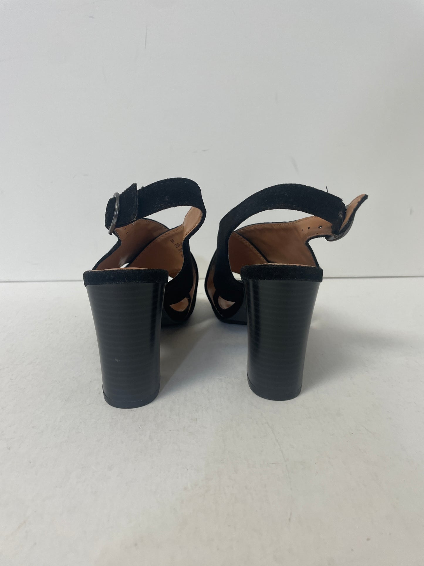 Black Sandals Heels Block Maurices, Size 6