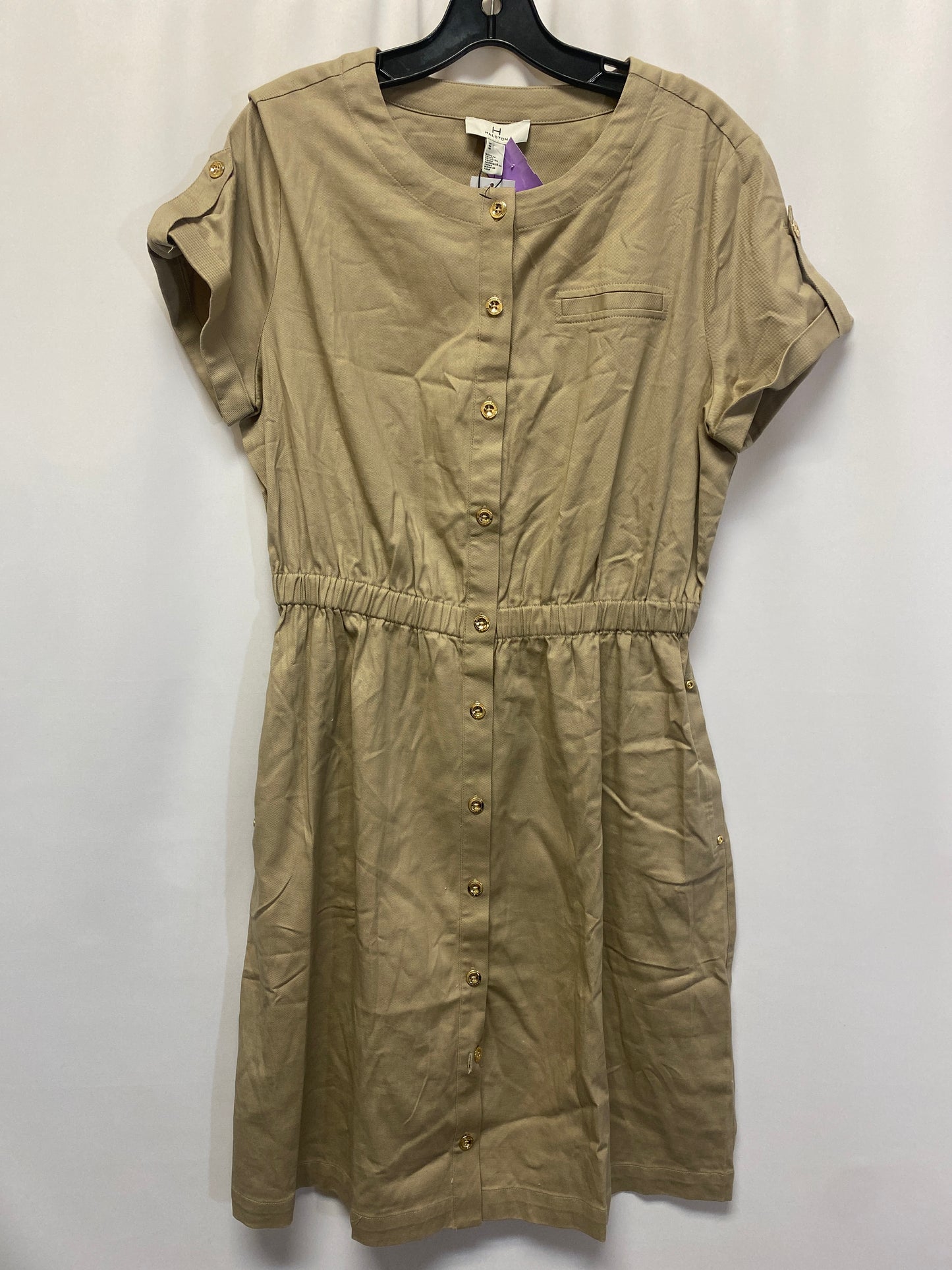 Beige Dress Casual Midi Halston, Size M