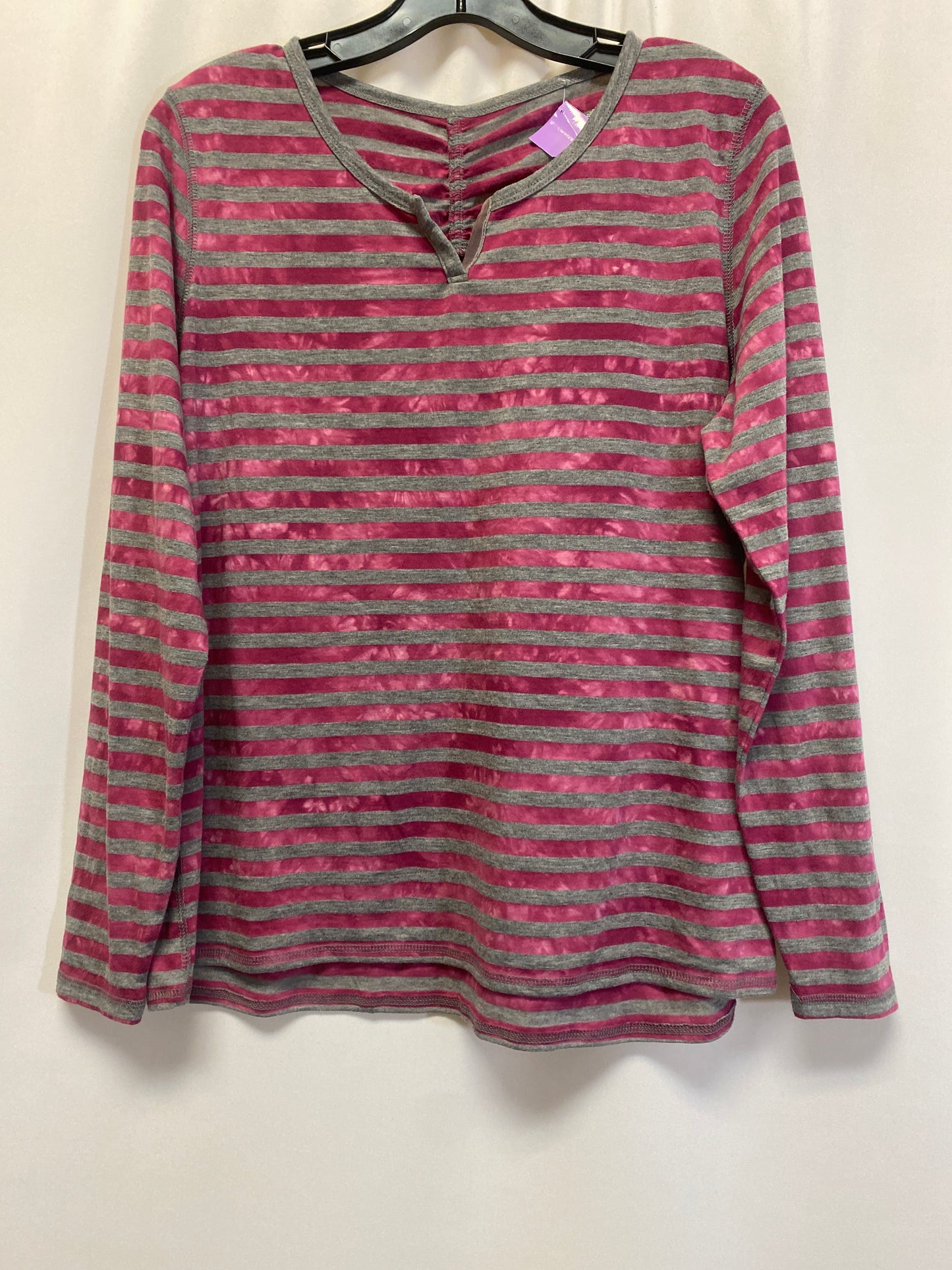 Pink Top Long Sleeve St Johns Bay, Size Petite L