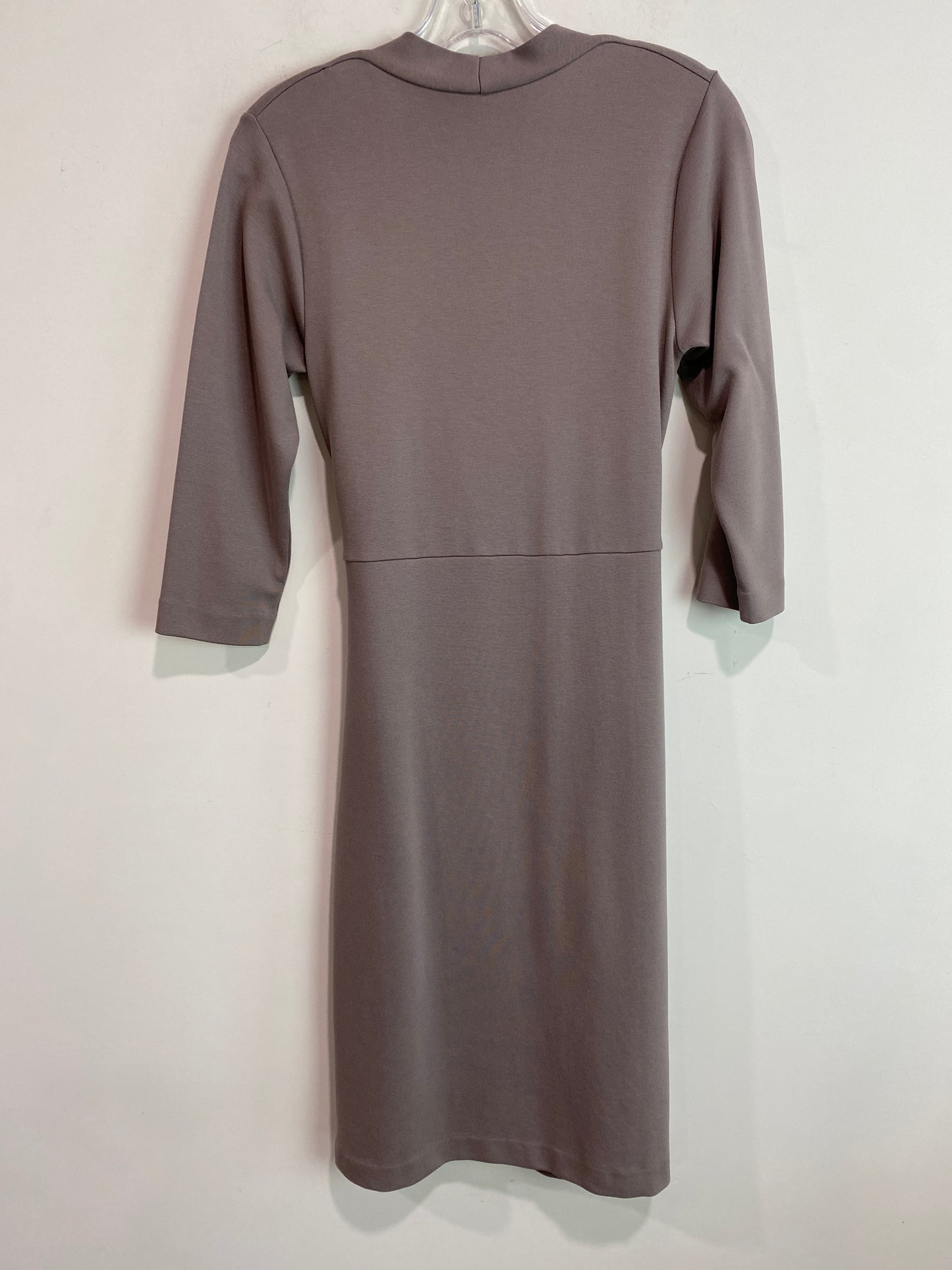 Grey Dress Casual Midi Clothes Mentor, Size S