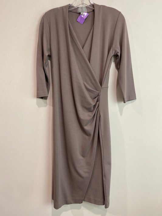 Grey Dress Casual Midi Clothes Mentor, Size S