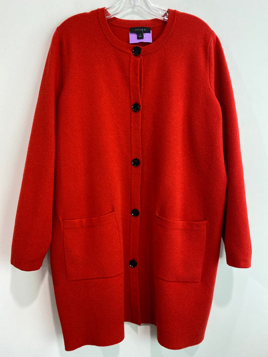 Red Sweater Cardigan Ann Taylor, Size Xl