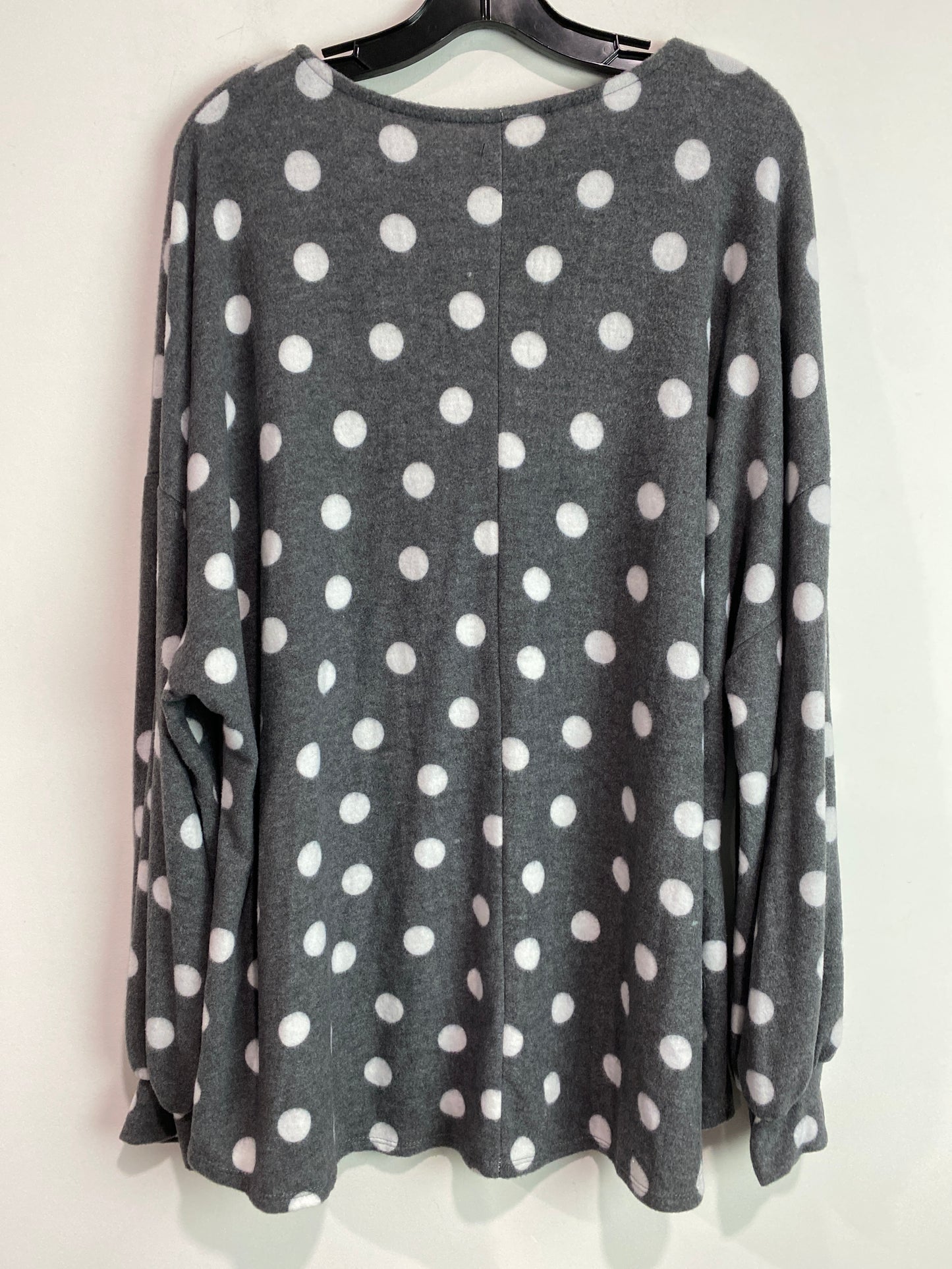 Grey Top Long Sleeve Clothes Mentor, Size 3x