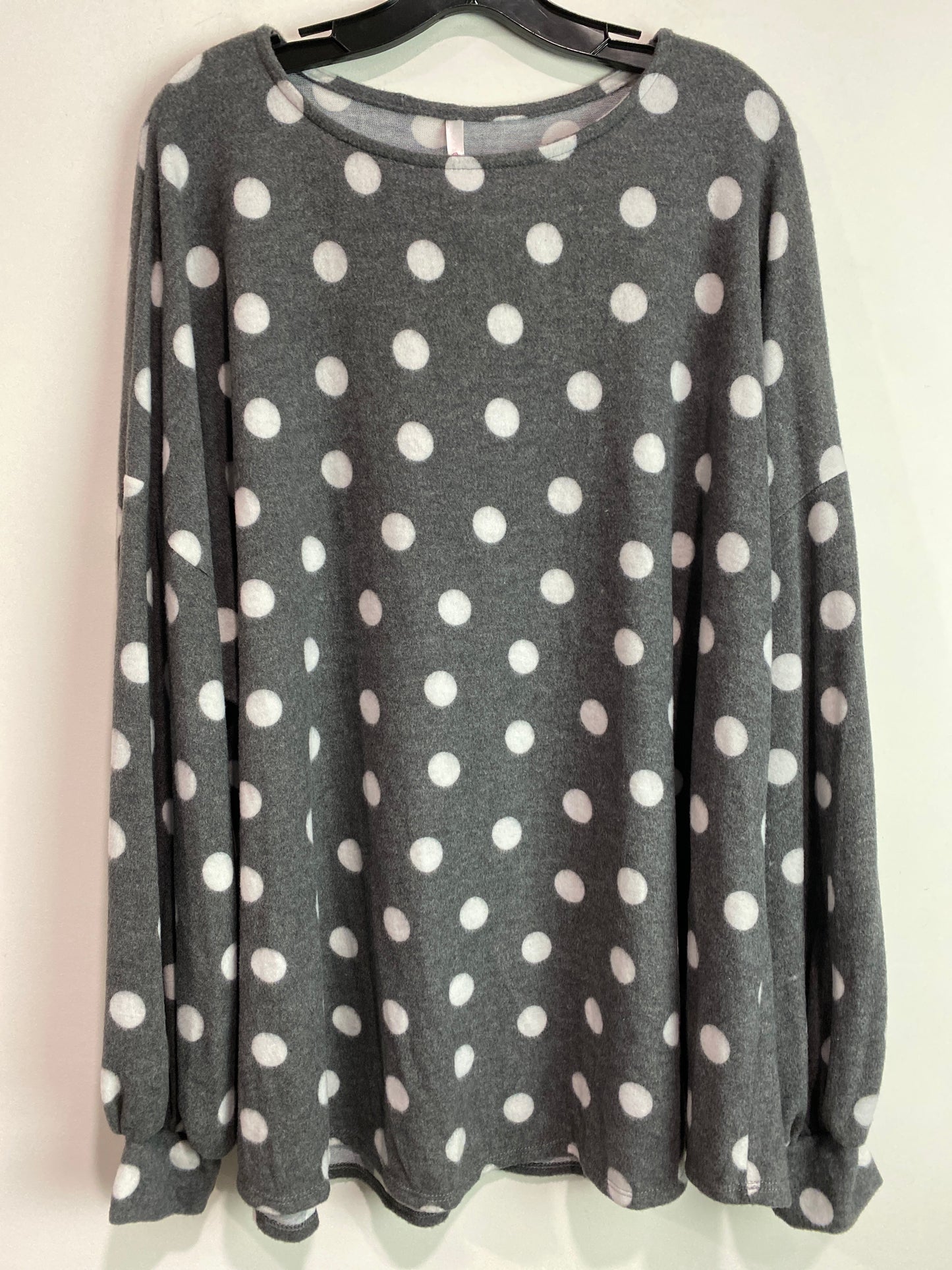 Grey Top Long Sleeve Clothes Mentor, Size 3x