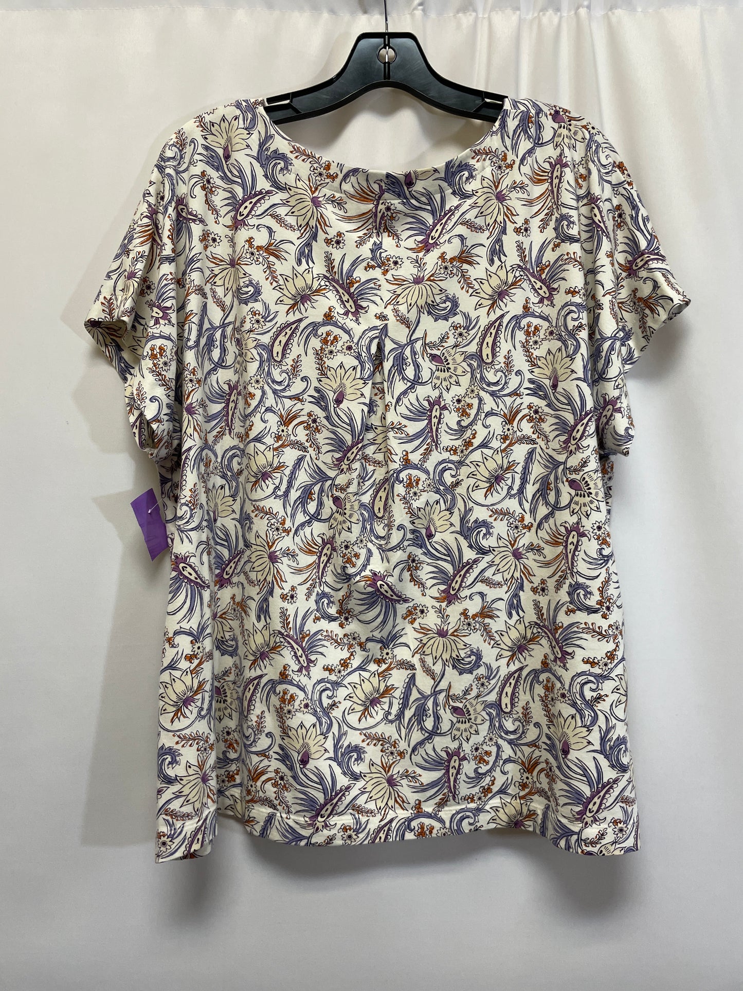 Cream Top Short Sleeve J. Jill, Size Xl