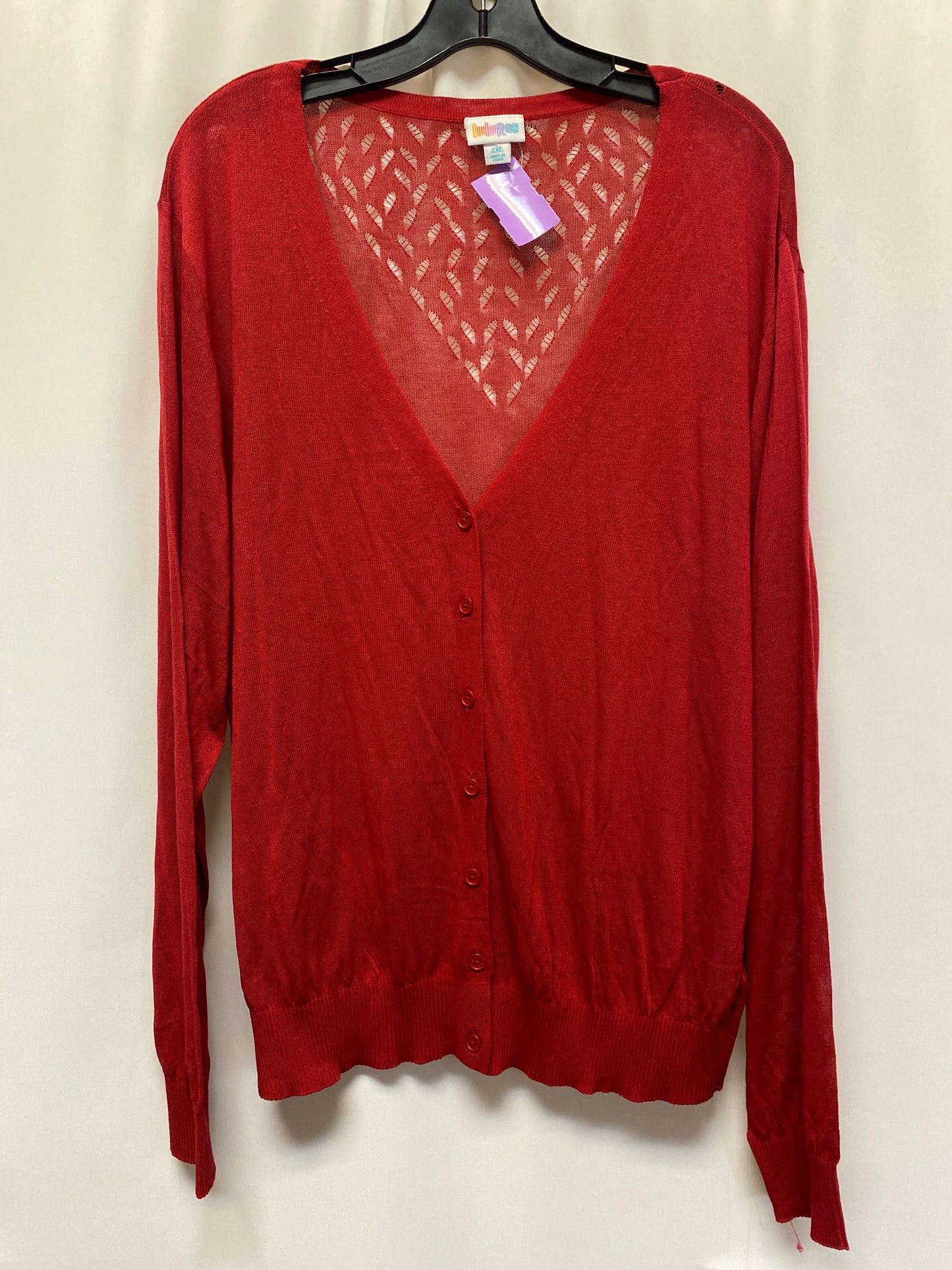 Red Cardigan Lularoe, Size 2x