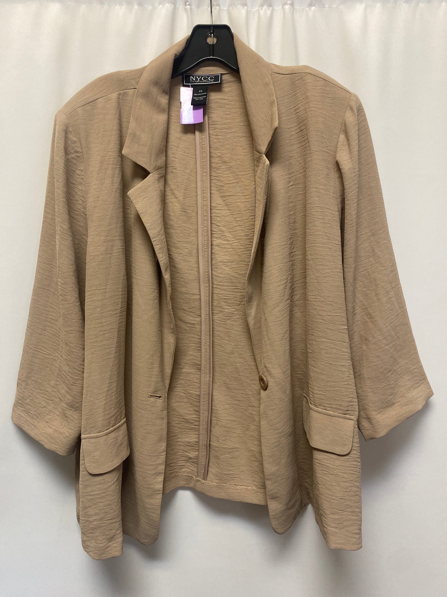 Beige Blazer Clothes Mentor, Size 2x