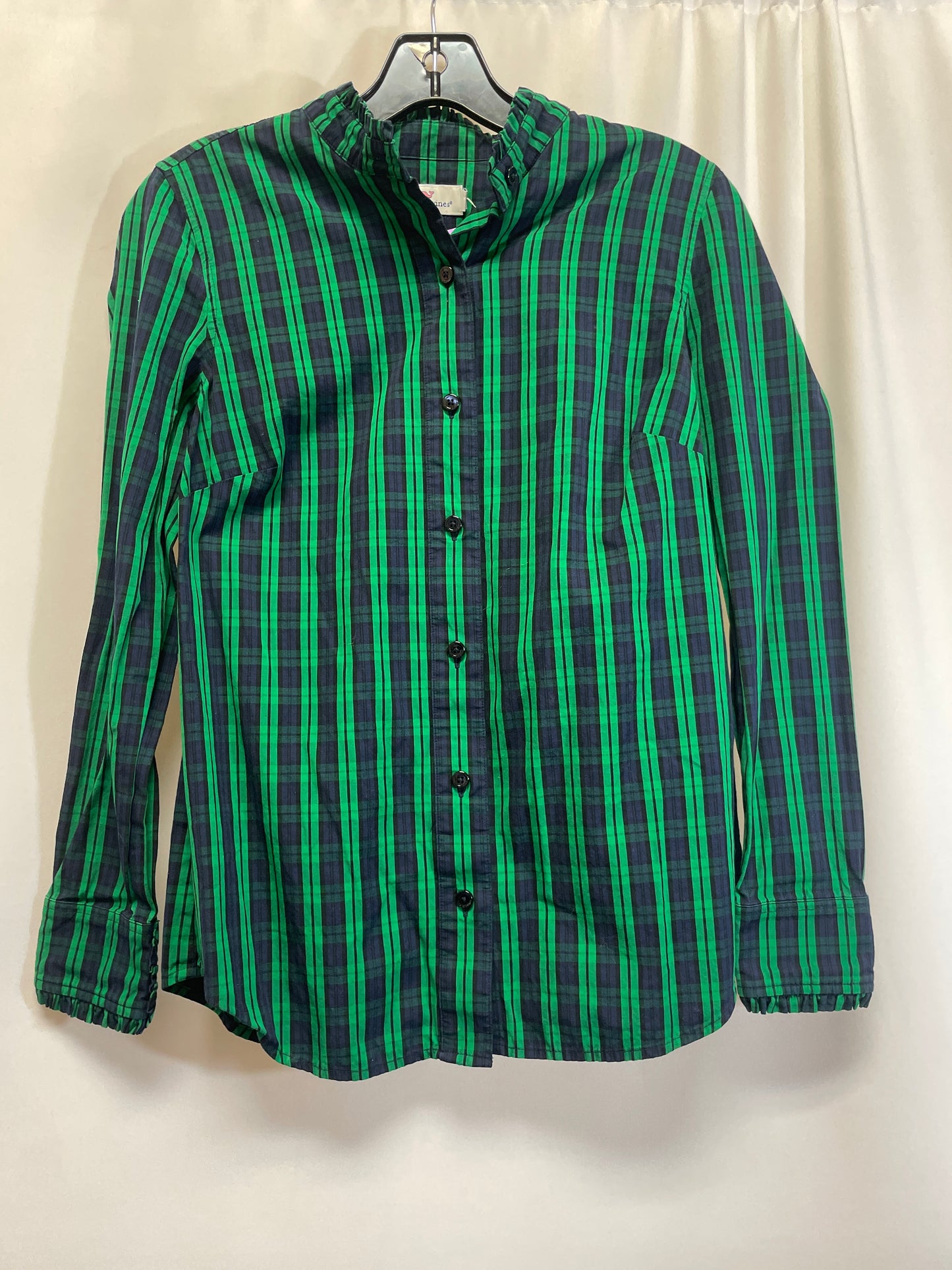 Blue & Green Top Long Sleeve Vineyard Vines, Size Xs