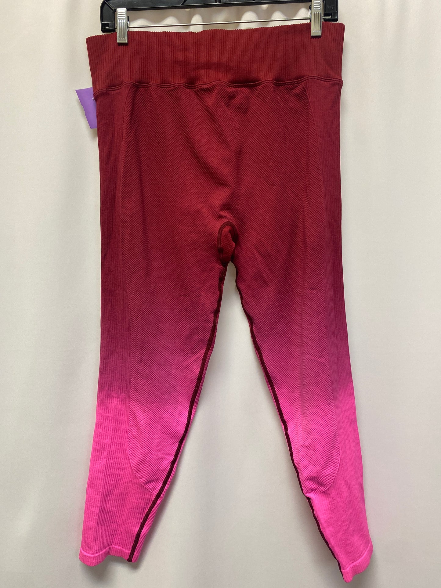 Red Athletic Leggings Pink, Size Xl