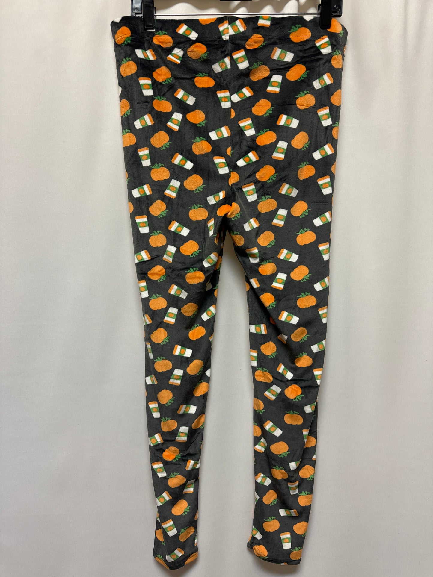 Grey & Orange Pants Leggings Cmf, Size Xl