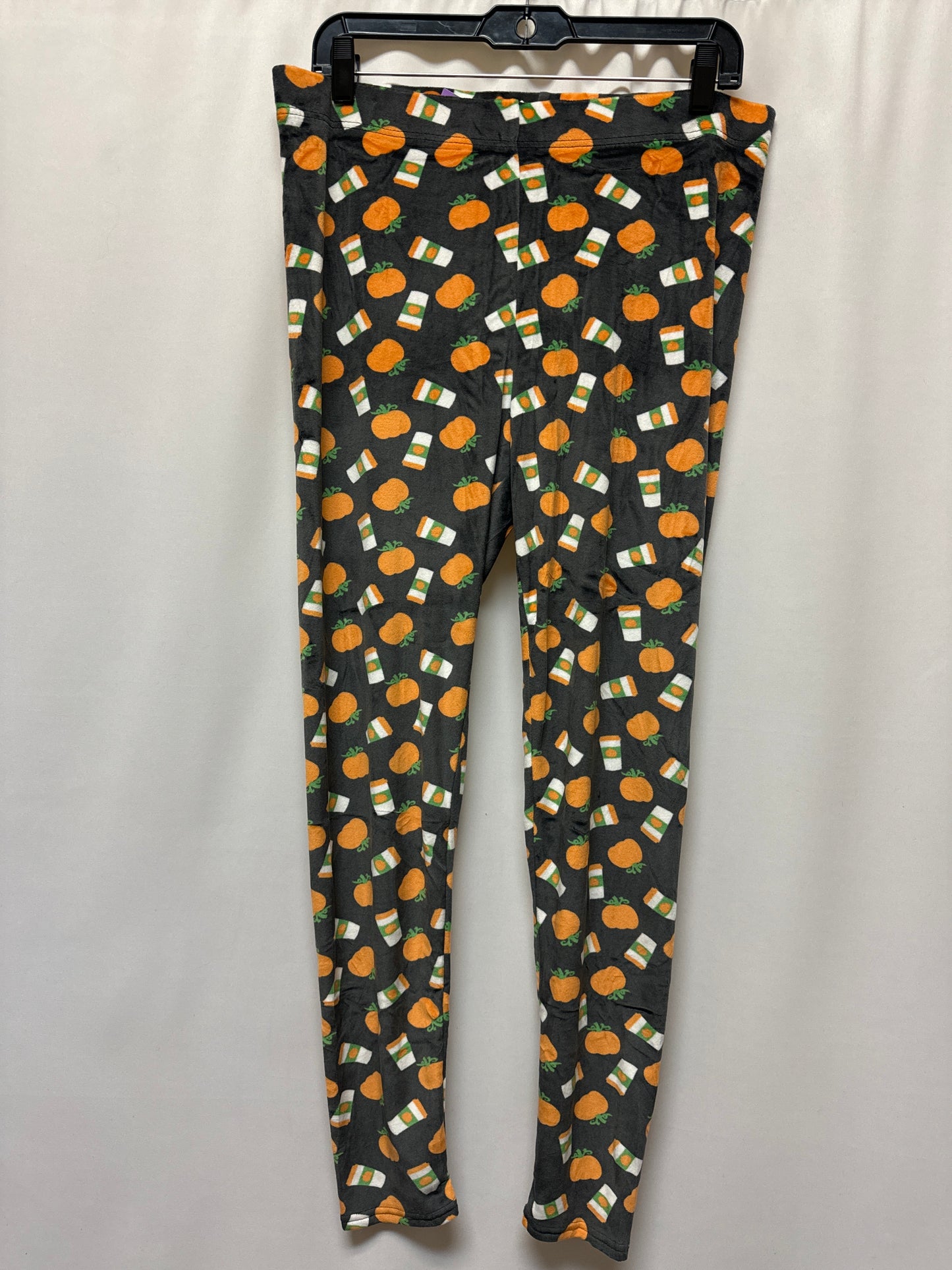 Grey & Orange Pants Leggings Cmf, Size Xl