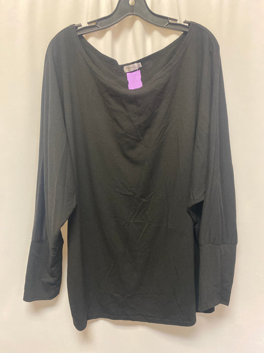 Black Top Long Sleeve Cmf, Size 2x