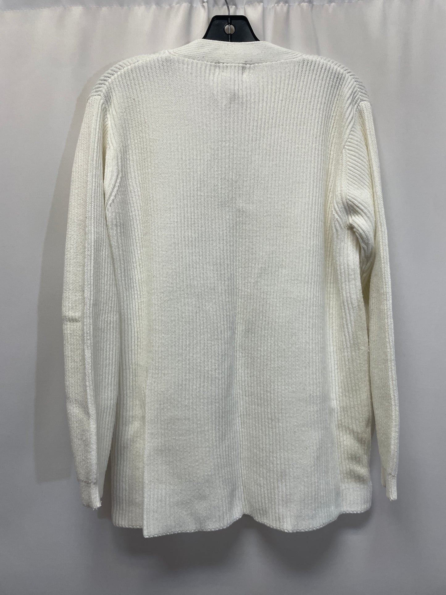 White Sweater Cardigan Liz Baker, Size Petite  M