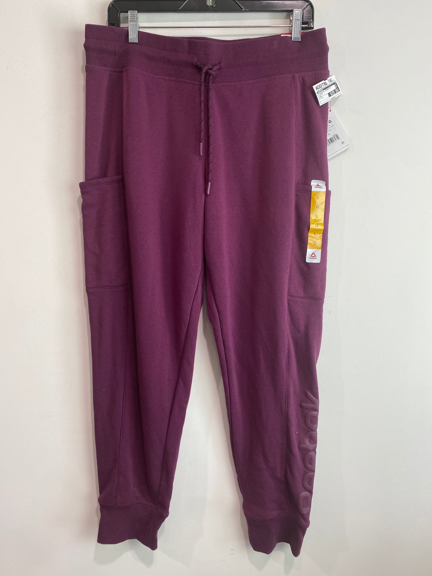 Athletic Pants 2pc By Reebok In Purple, Size: L