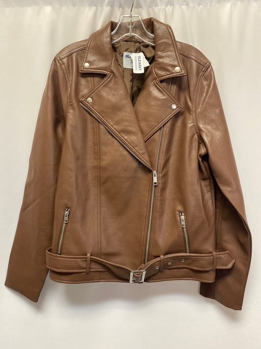 Brown Jacket Moto Old Navy, Size L