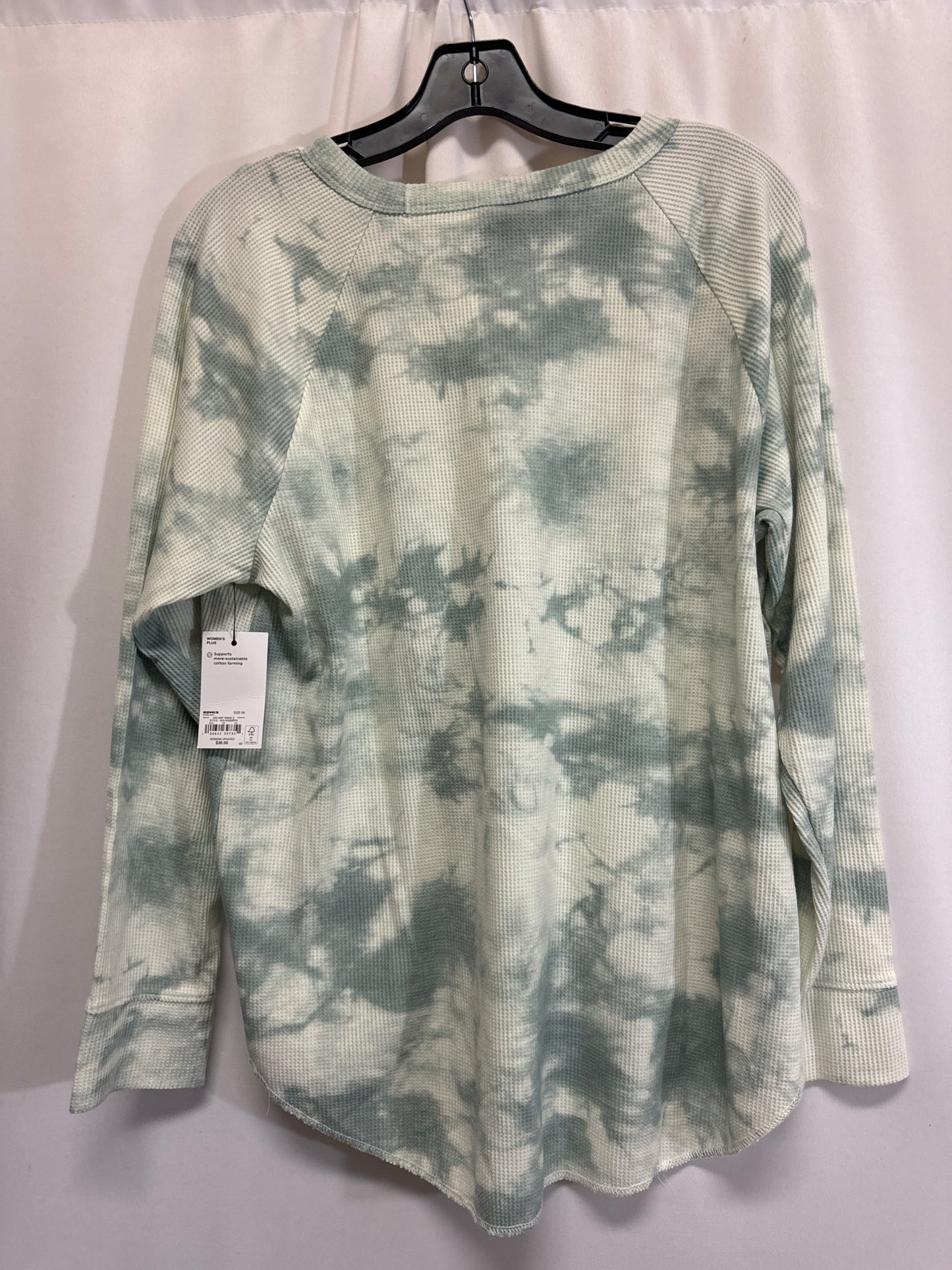 Top Long Sleeve By Sonoma In Green, Size: Xxl