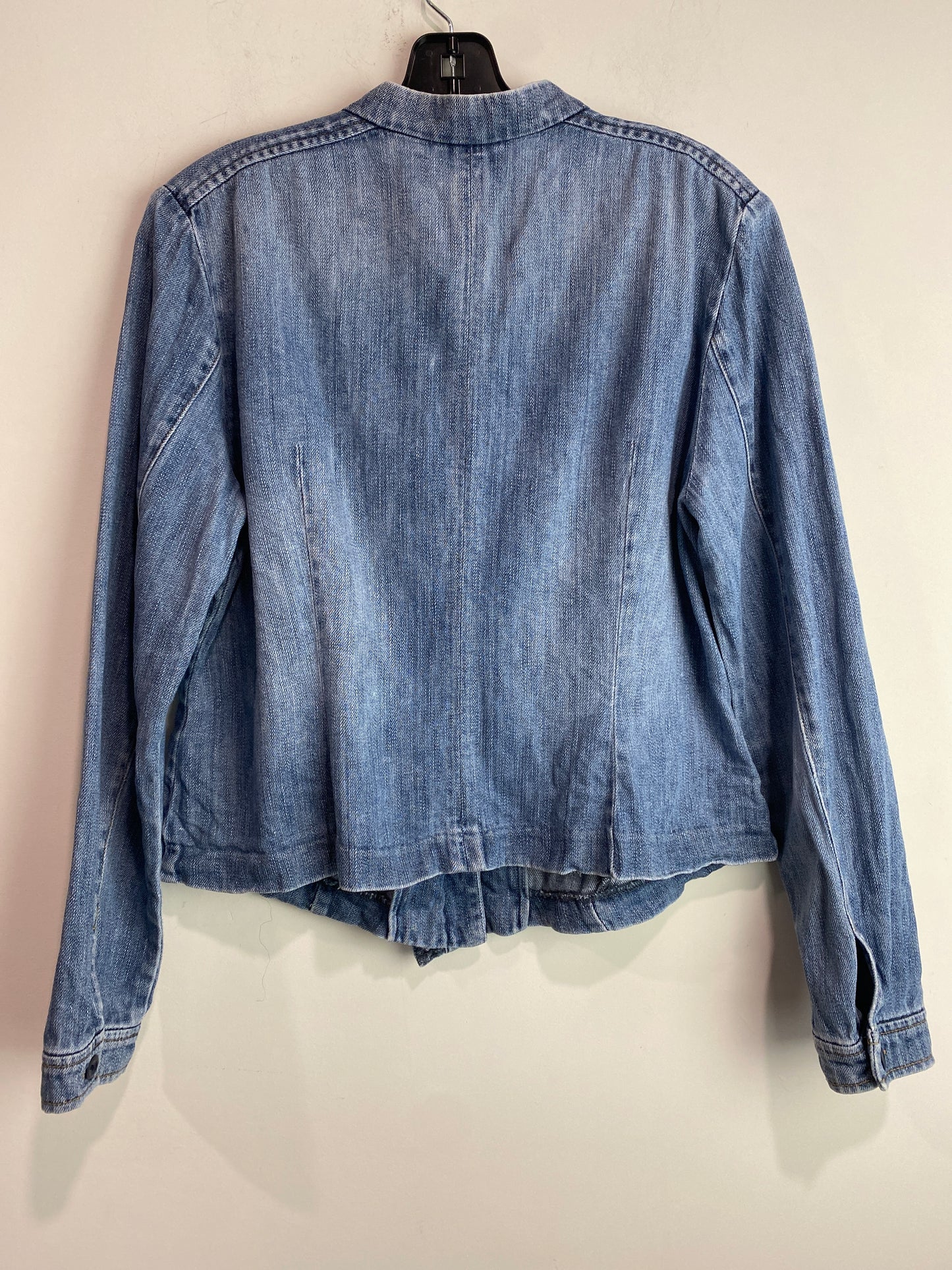 Top Long Sleeve By New York And Co In Blue Denim, Size: L