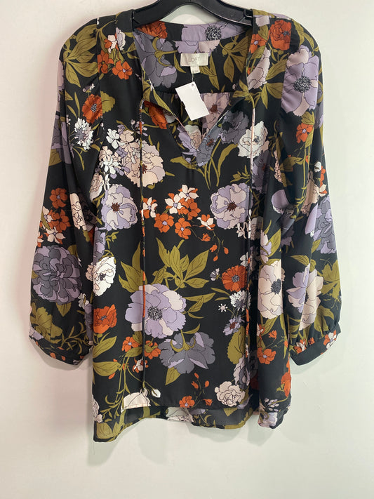 Top Long Sleeve By Loft In Purple, Size: S