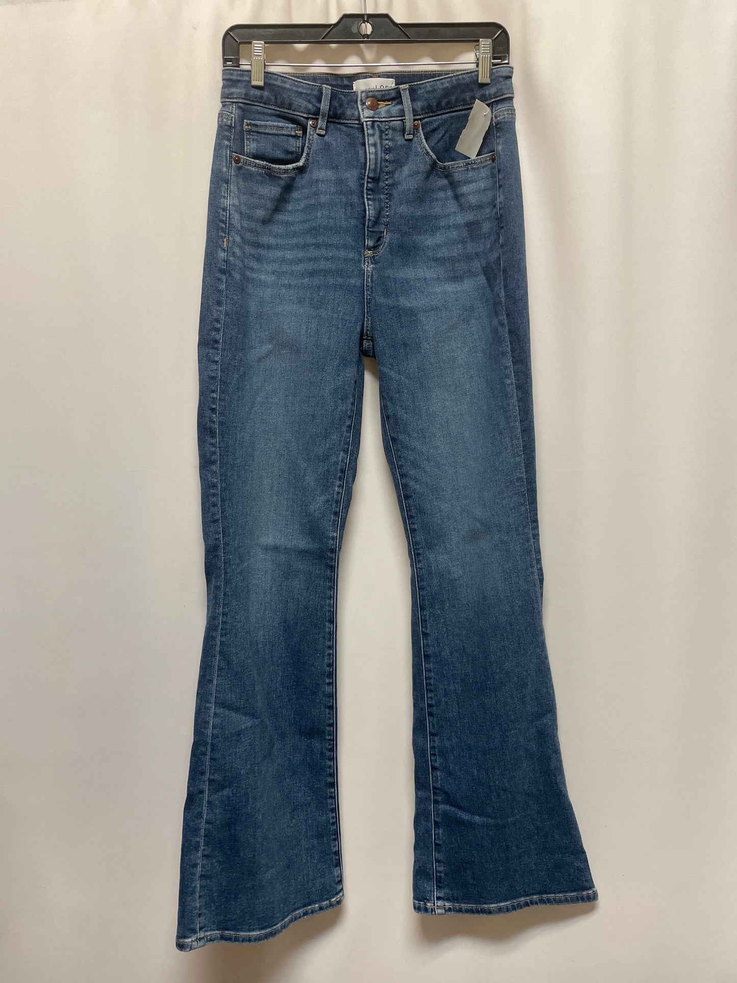 Jeans Flared By Loft In Blue Denim, Size: 4