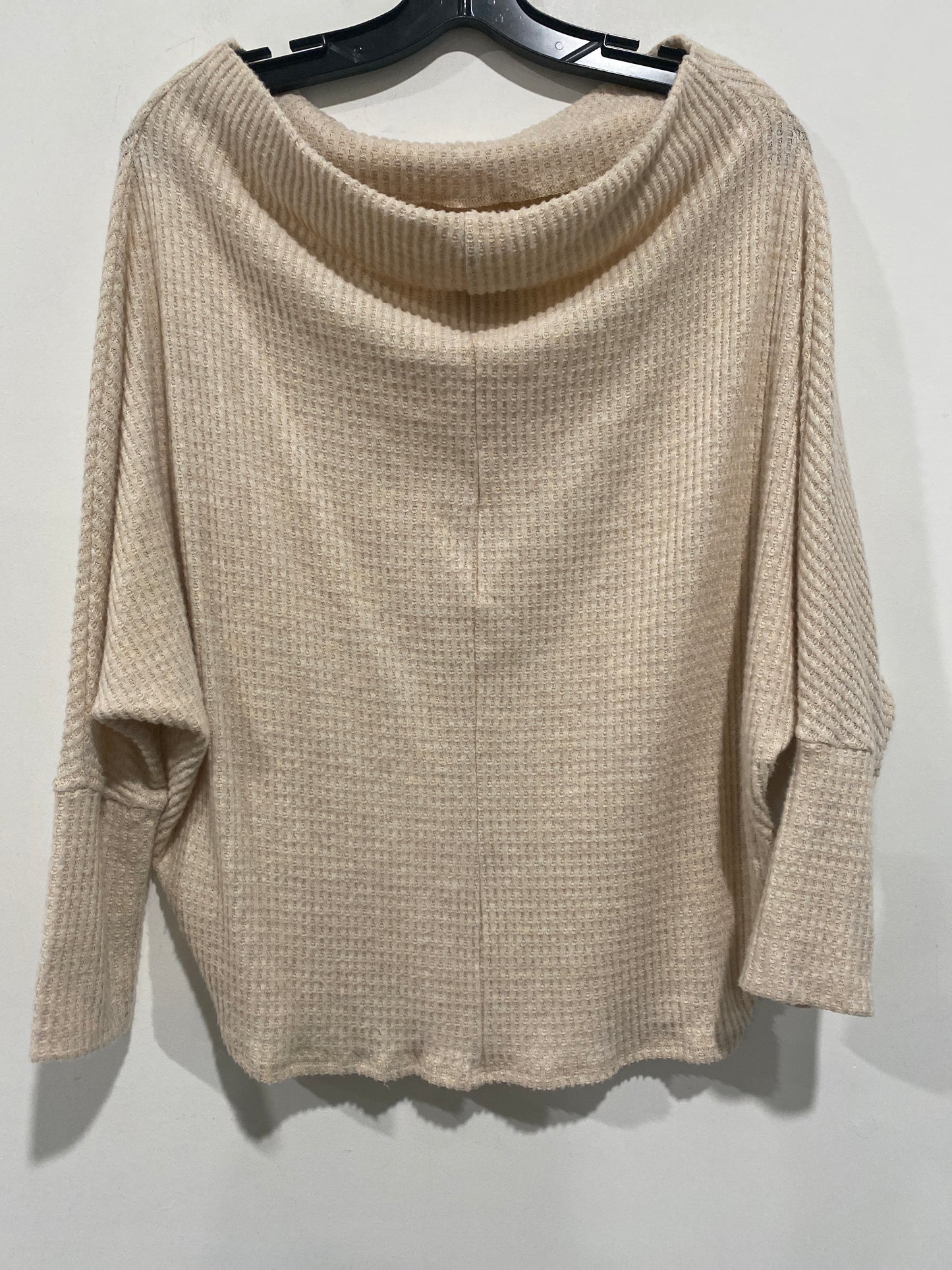 Top Long Sleeve By Pink In Beige, Size: M