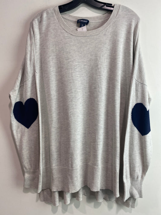 Sweater By Cmf In Grey, Size: 2x