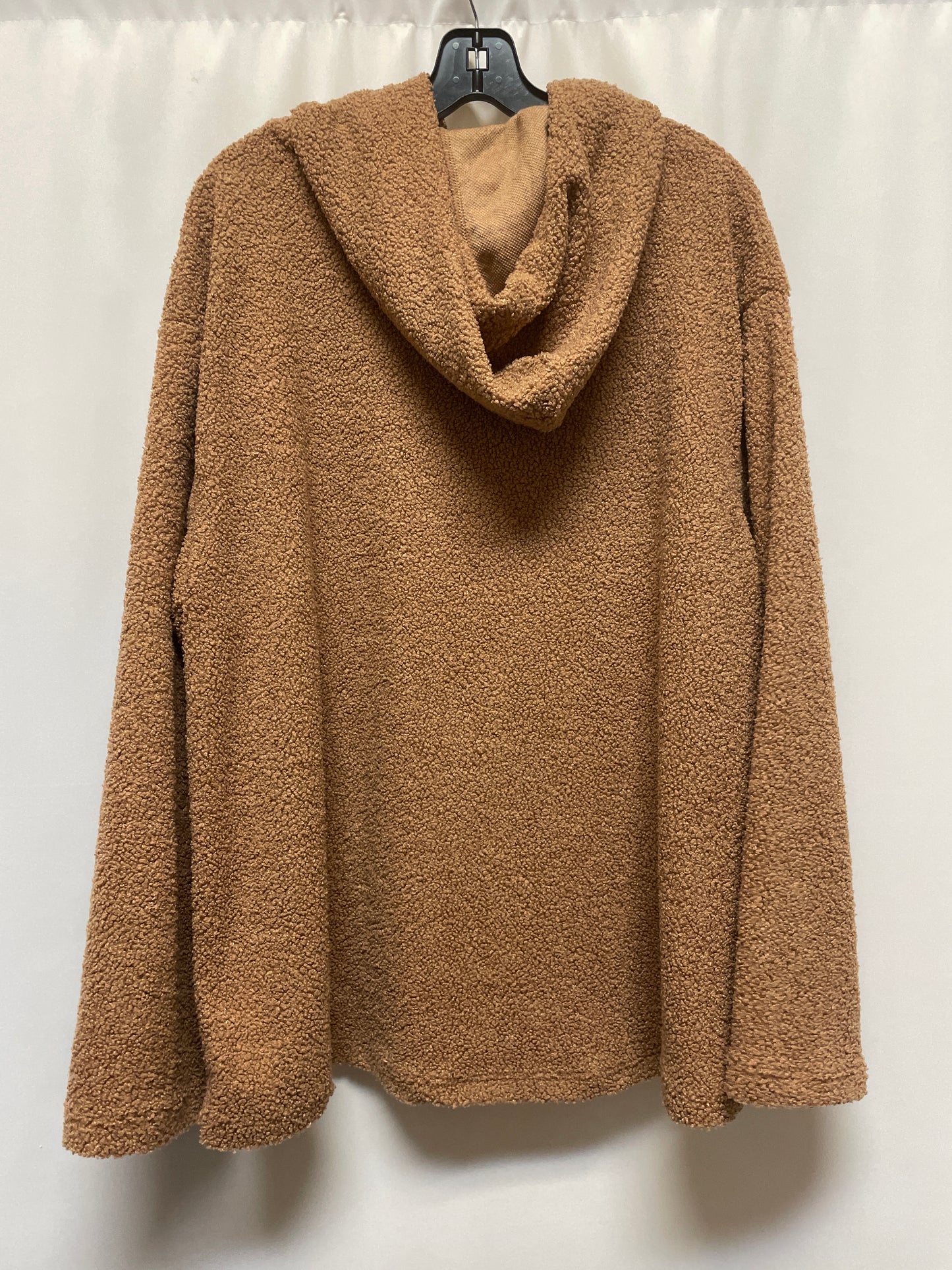 Top LS By Clothes Mentor In Brown, Size: 2x