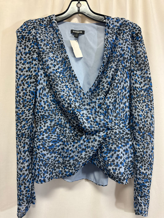 Top Long Sleeve By Express In Blue, Size: M