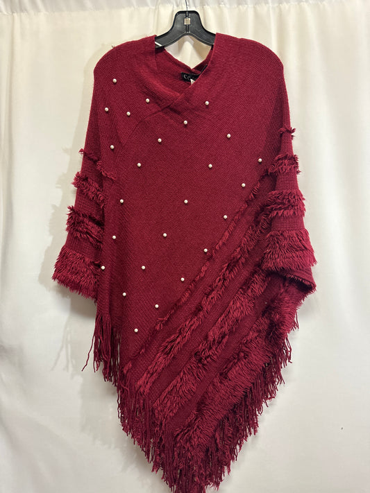 Poncho By Cmf In Red, Size: Onesize