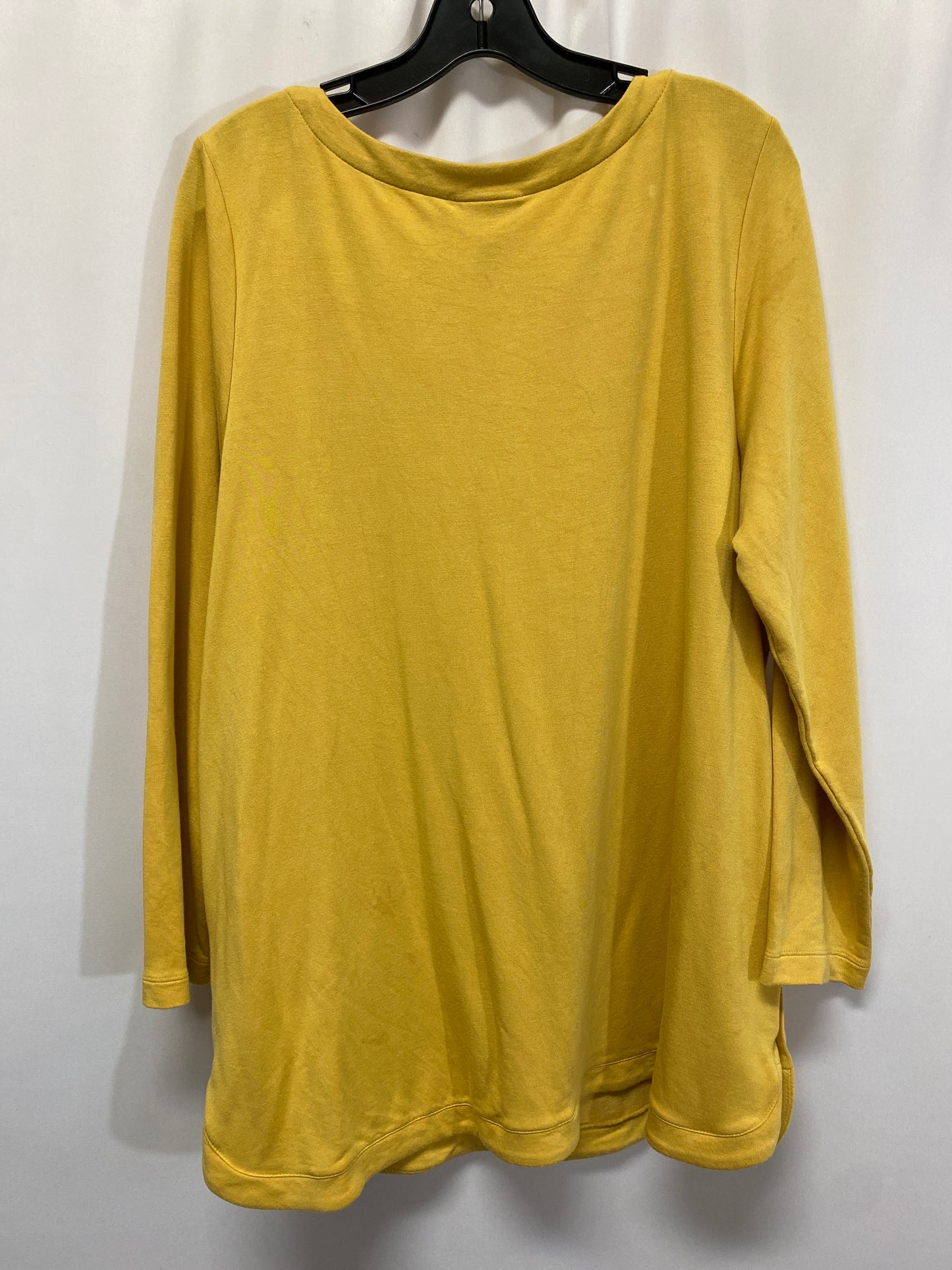 Top Long Sleeve By J. Jill In Yellow, Size: 1x