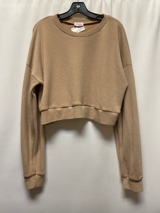 Top Long Sleeve By Pink Lily In Beige, Size: L