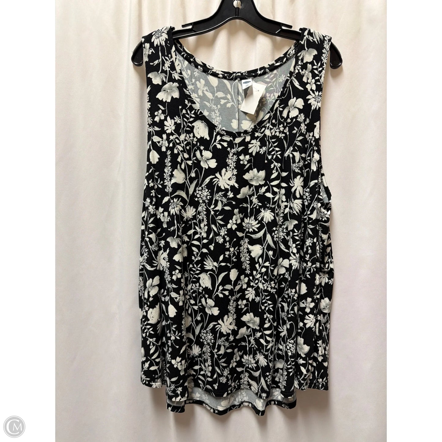 Tank Top By Old Navy In Black & White, Size: Xxl
