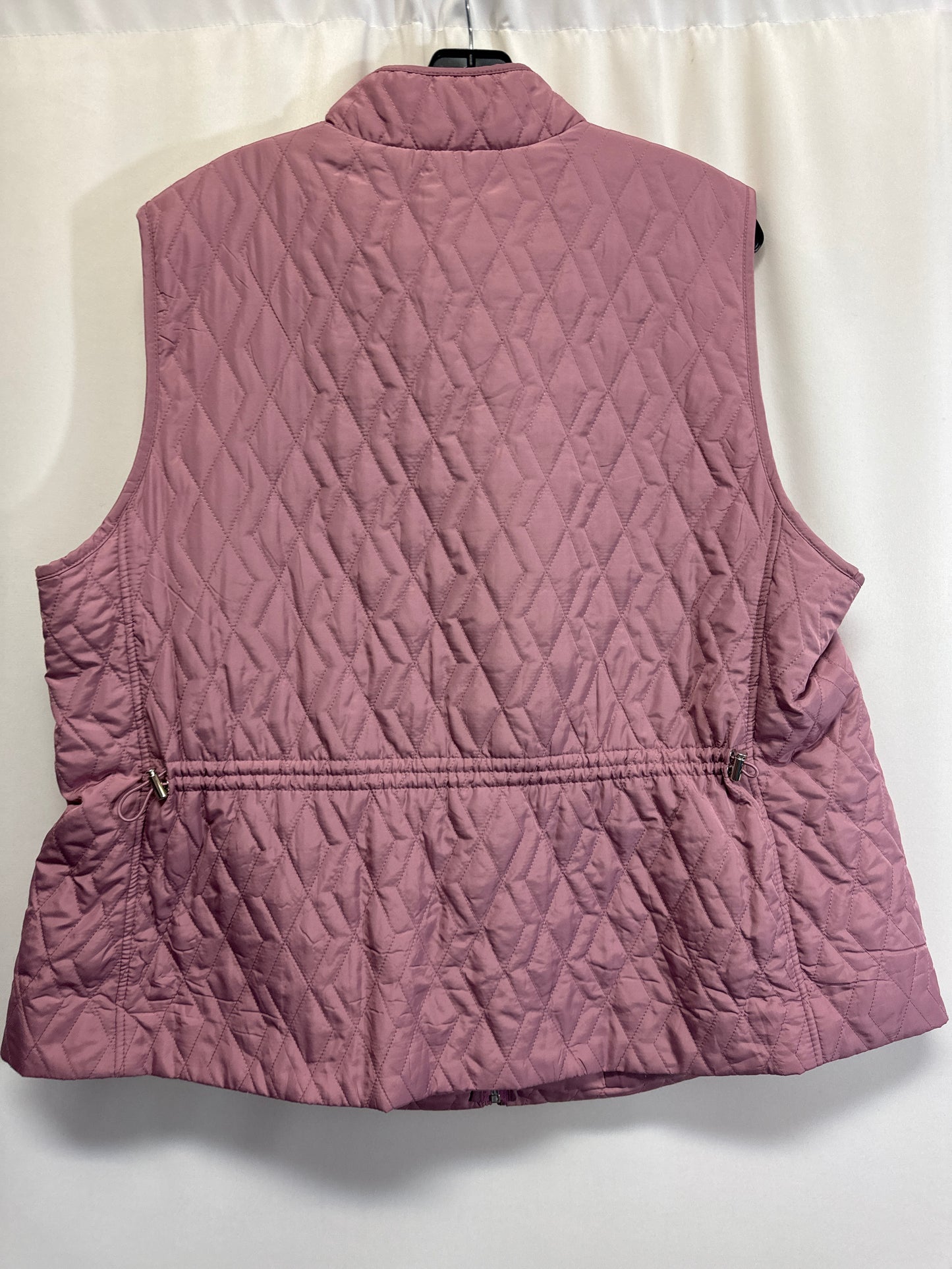 Vest Puffer & Quilted By Croft And Barrow In Pink, Size: 2x