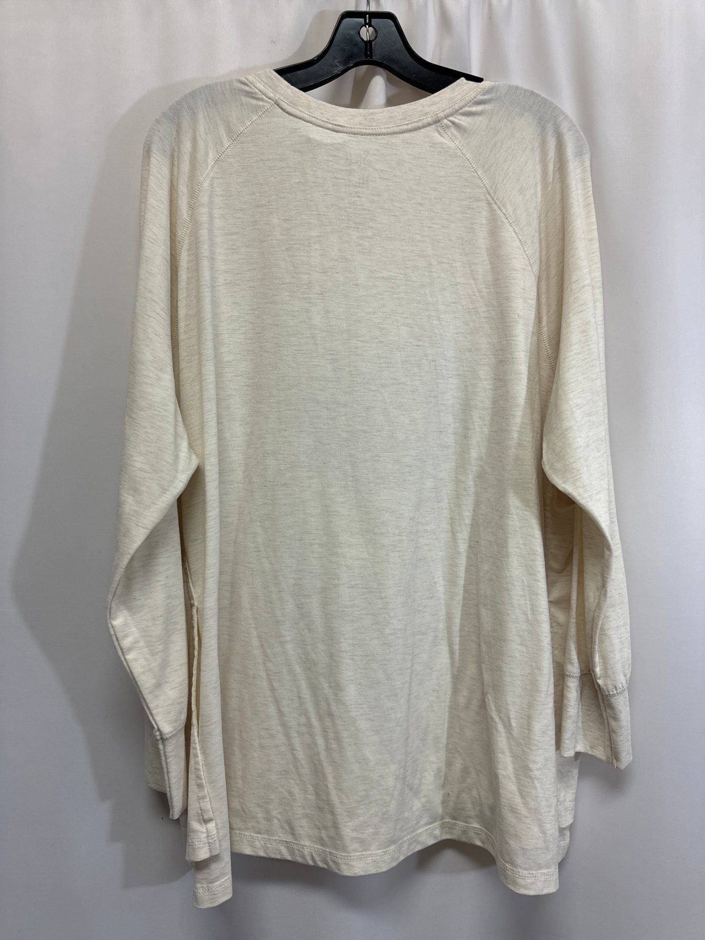 Top Long Sleeve By Clothes Mentor In Cream, Size: 2x