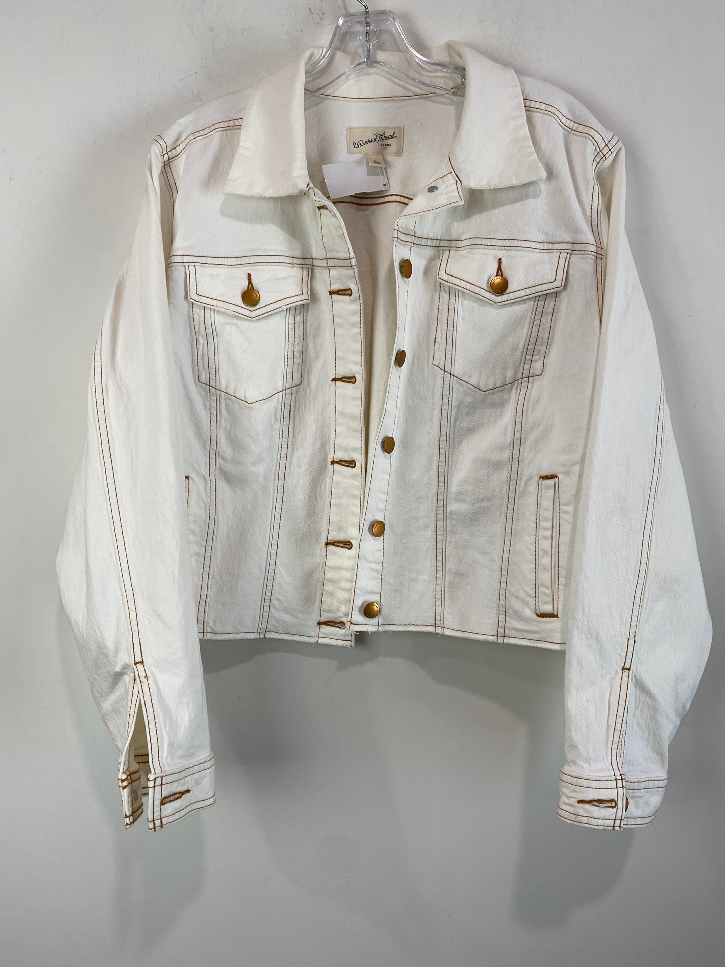 Jacket Denim By Universal Thread In White, Size: Xl