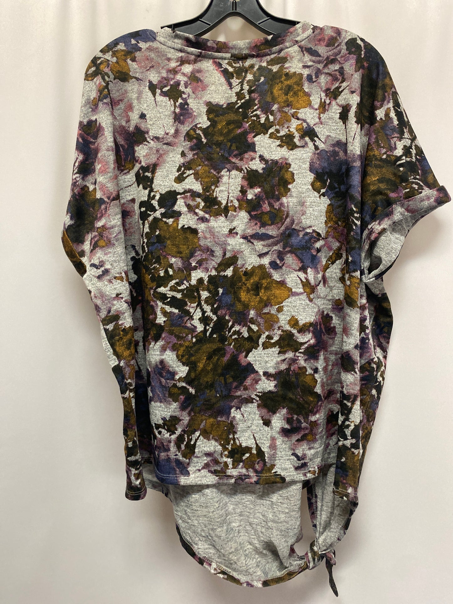 Top Short Sleeve By Simply Vera In Grey, Size: Xxl