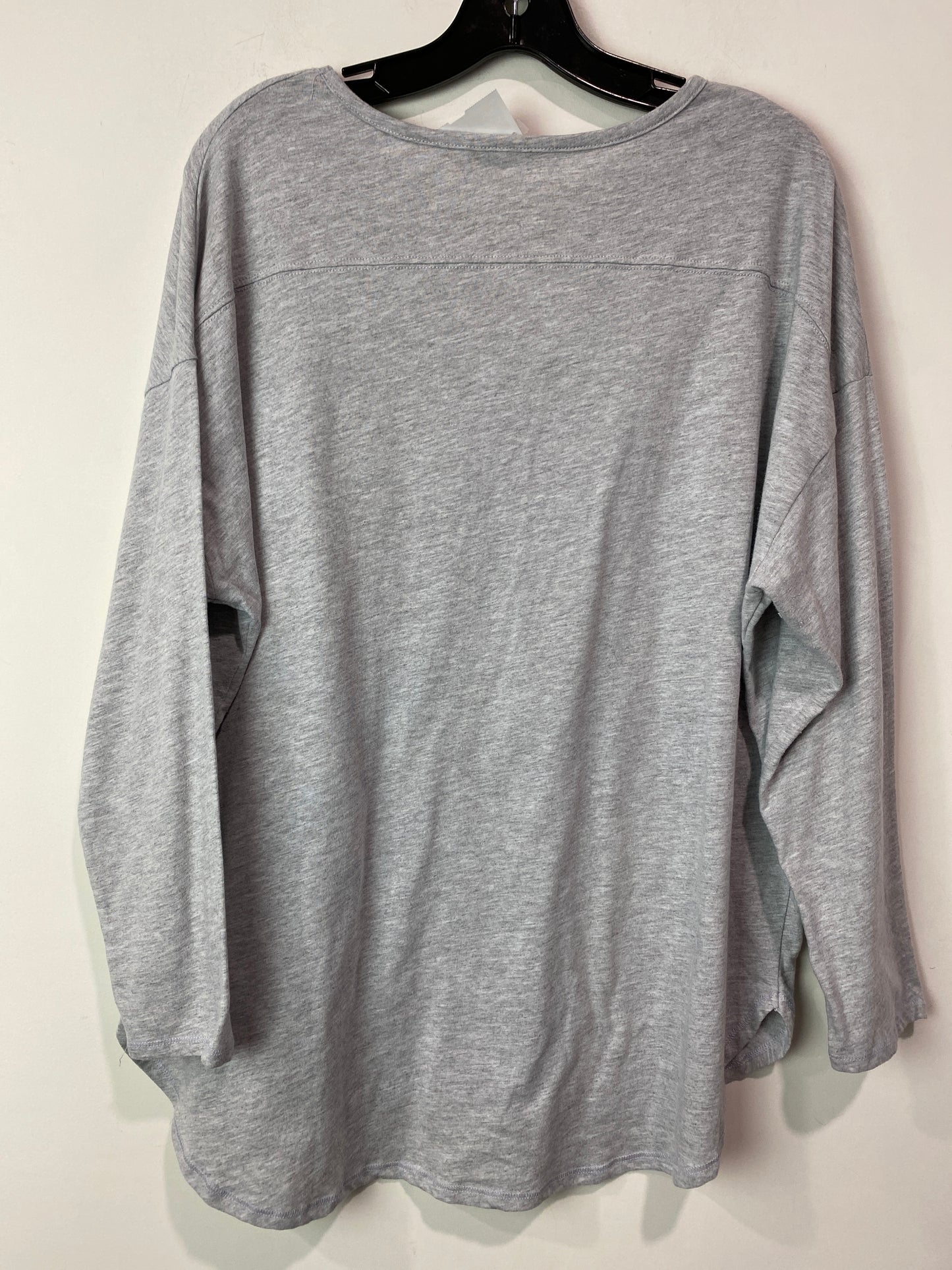 Top Long Sleeve By Wonderly In Grey, Size: 2x