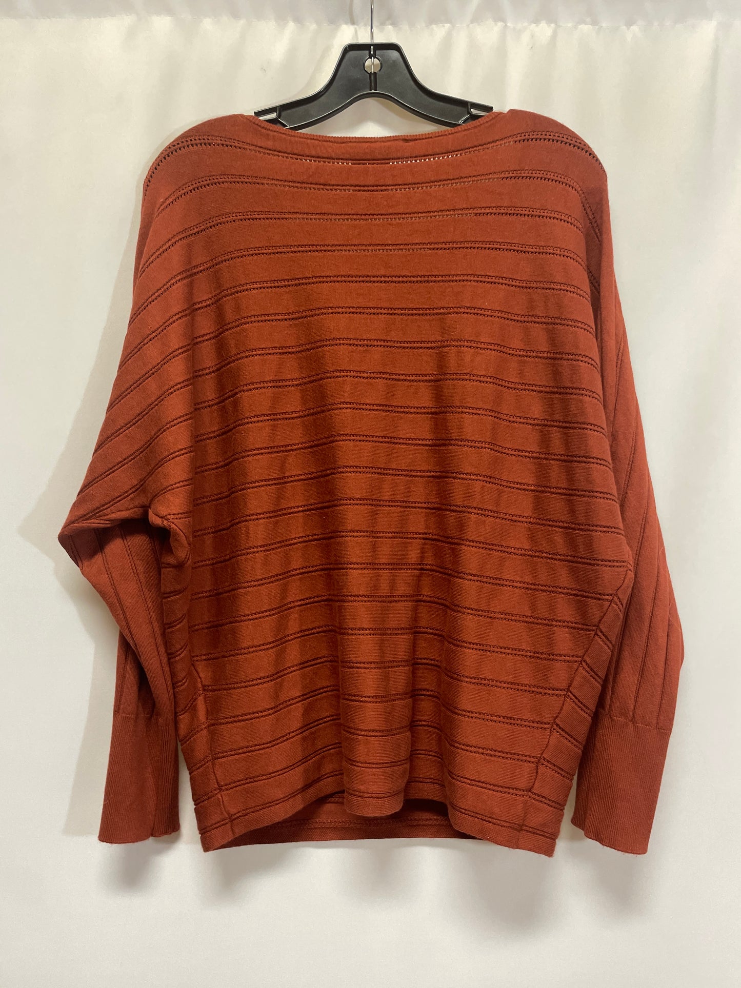 Top Long Sleeve By Cyrus Knits In Brown, Size: M