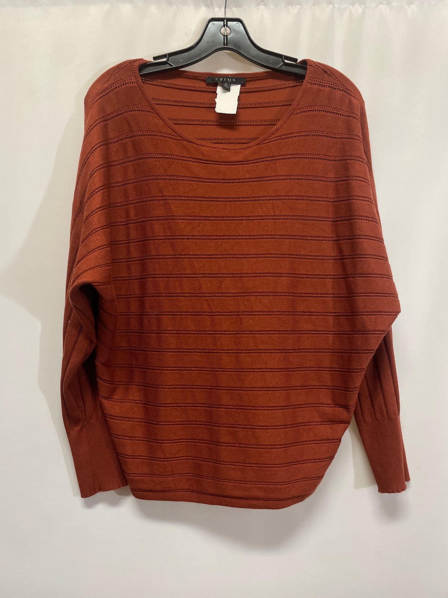 Top Long Sleeve By Cyrus Knits In Brown, Size: M