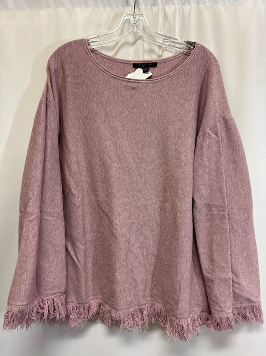 Top Long Sleeve By Cyrus Knits In Mauve, Size: 1x