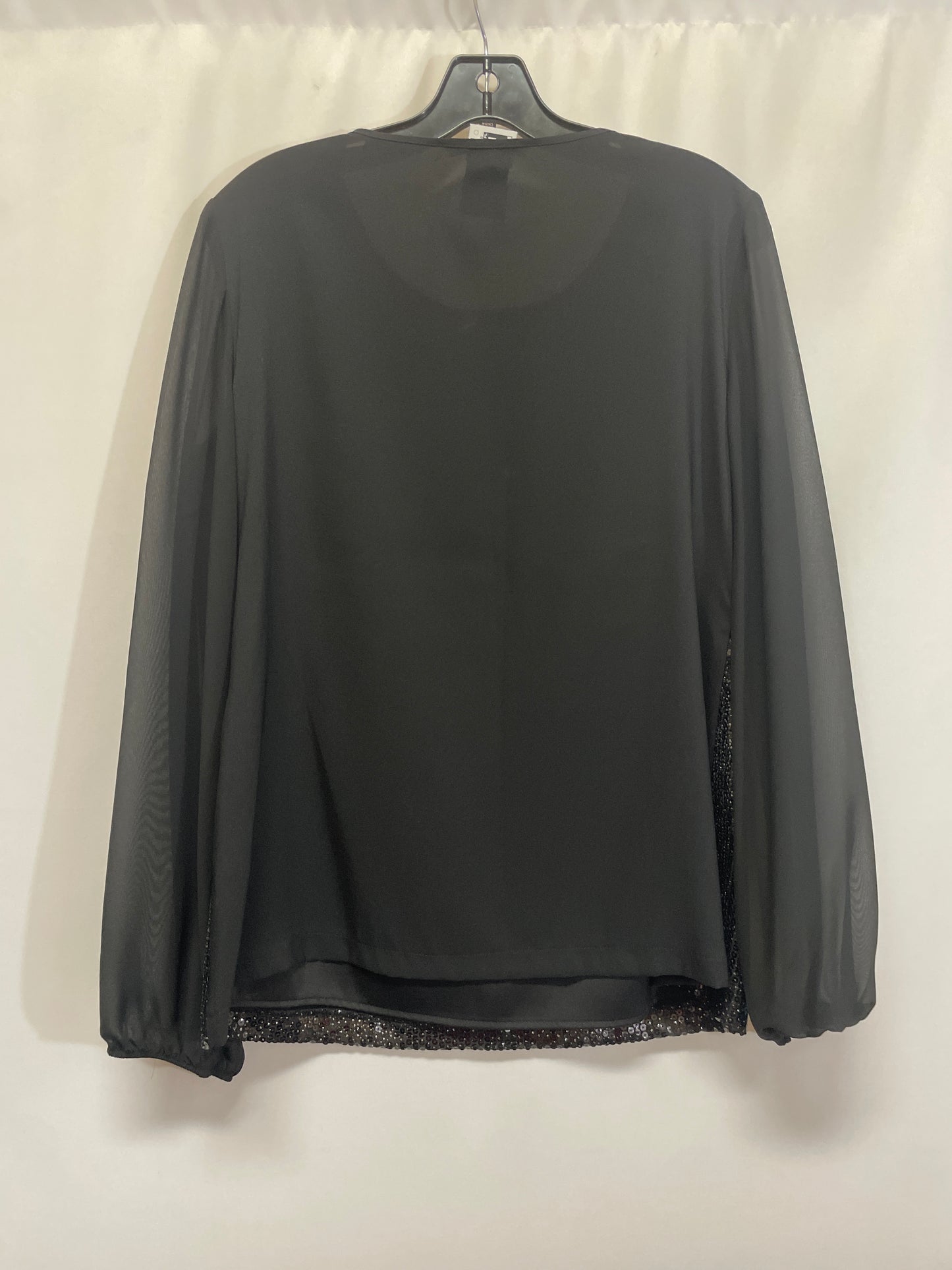 Top Long Sleeve By Alex Marie In Black, Size: M