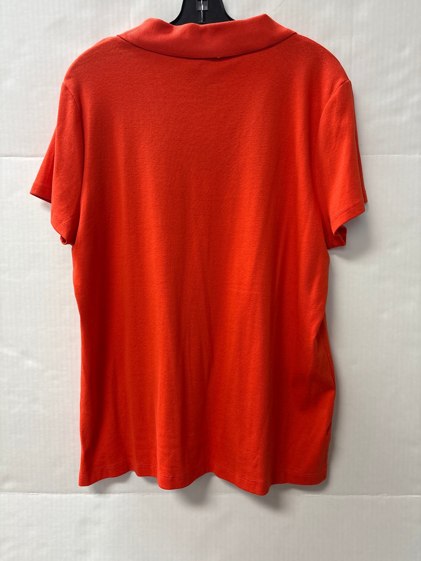 Top Short Sleeve By Calvin Klein In Orange, Size: Xl